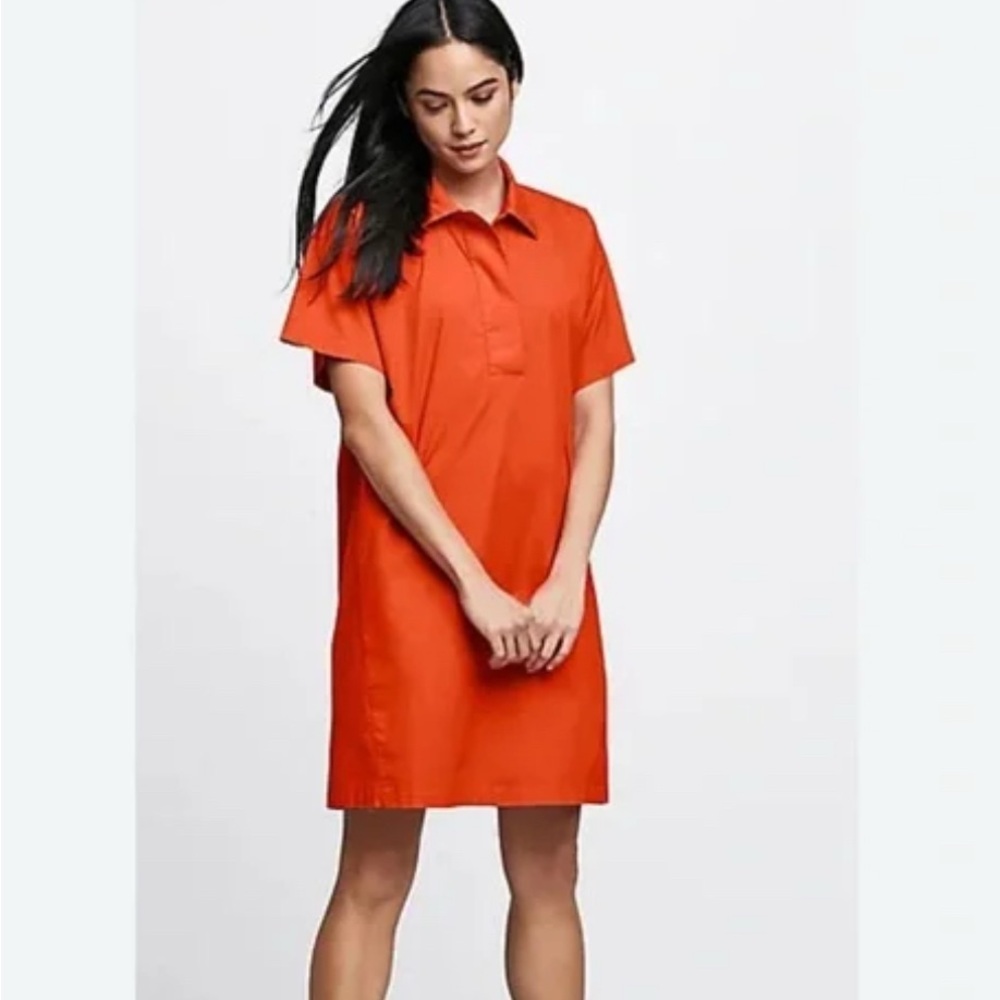Eileen Fisher Organic Cotton Short Sleeve Shirt Dress